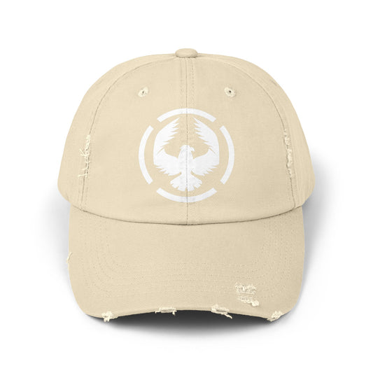 The Calvary Academy Vintage Eagle Distressed Cap – White Logo Edition