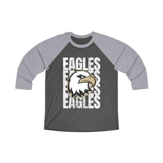 TCA Eagles Raglan Tee — Graphic 3/4 Sleeve Baseball Shirt