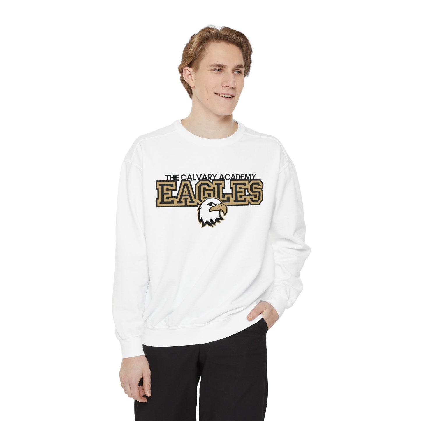The Calvary Academy Eagles Unisex Garment-Dyed Sweatshirt