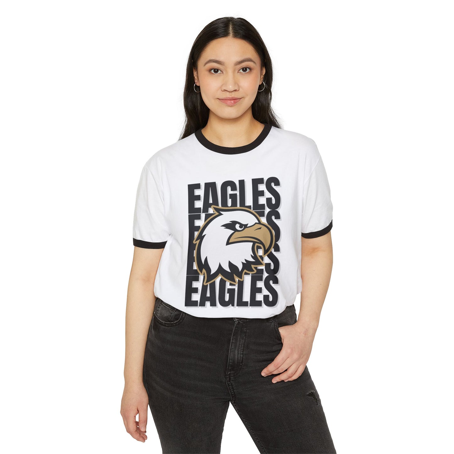 The Calvary Academy Eagle Spirit Ringer Unisex Tee
