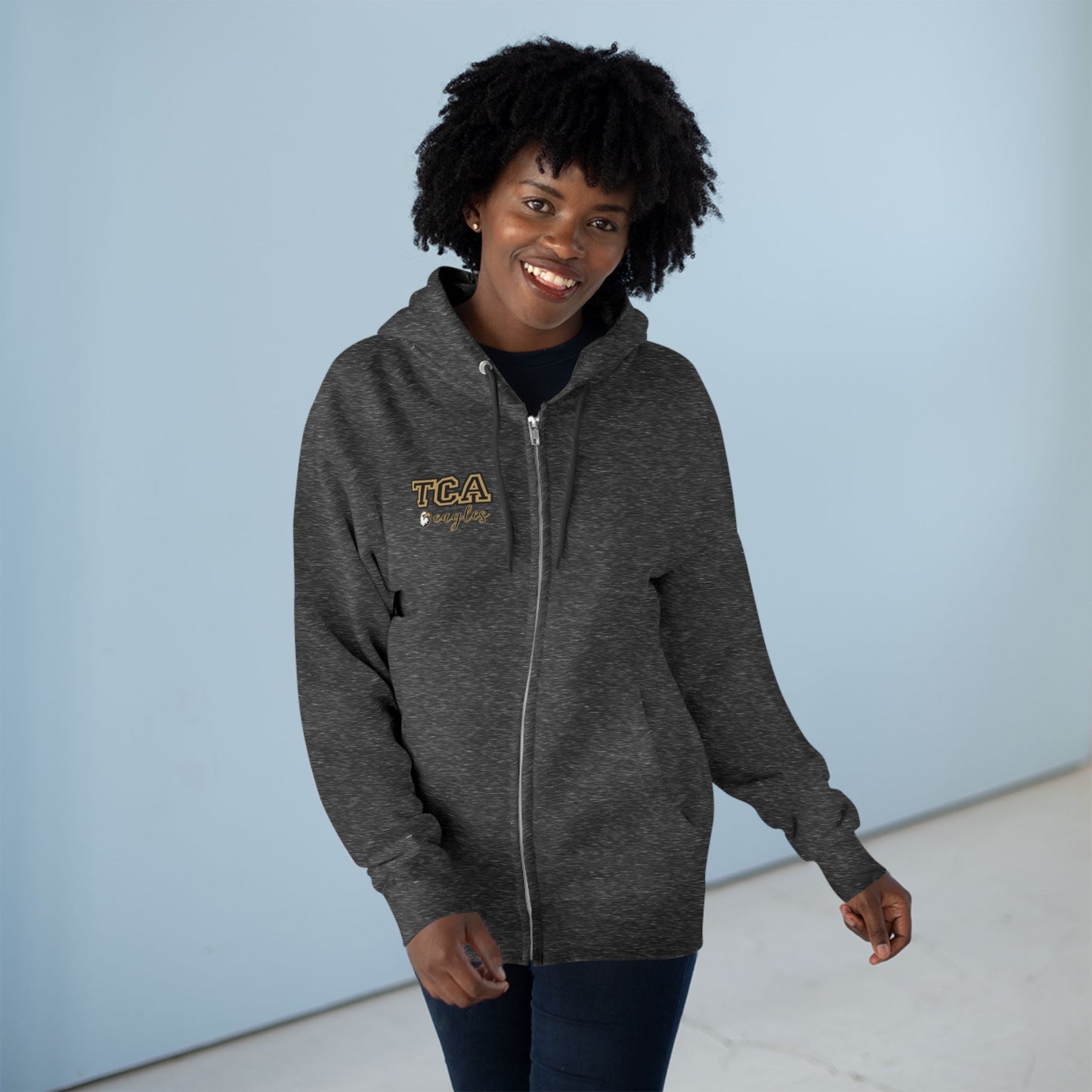 TCA Eagles Zip Hoodie — Lightweight School Spirit Full-Zip Hoodie