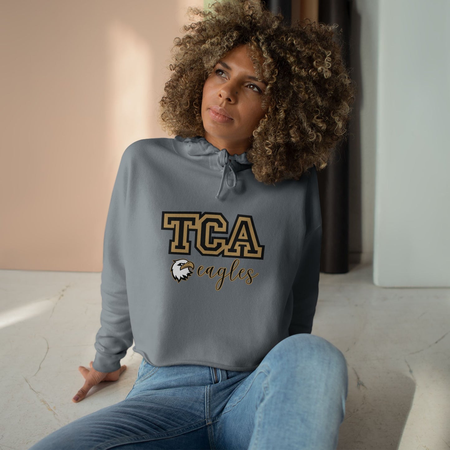 TCA Eagles Women's Cropped School Spirit Hoodie