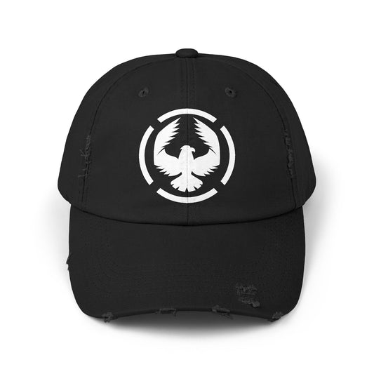 The Calvary Academy Vintage Eagle Distressed Cap – White Logo Edition