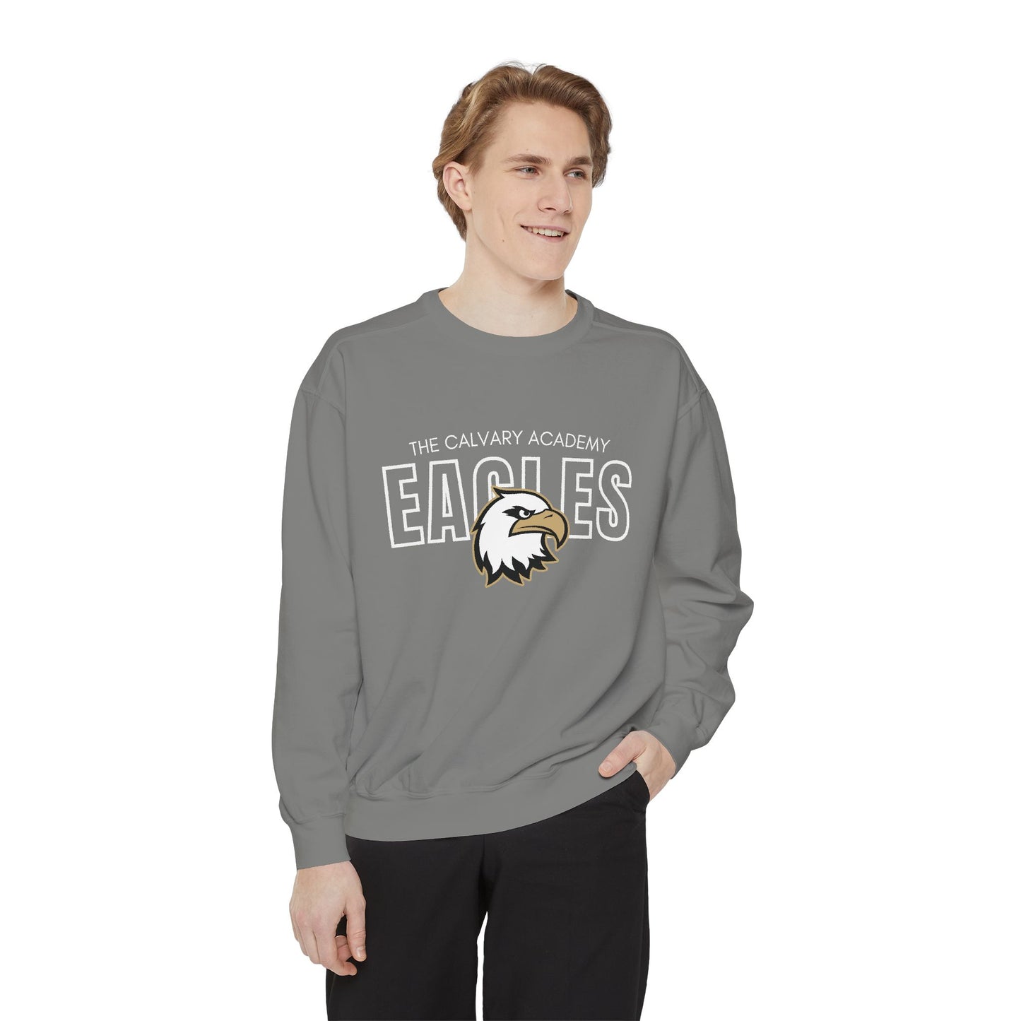 The Calvary Academy Eagles Spirit Unisex Garment-Dyed Sweatshirt