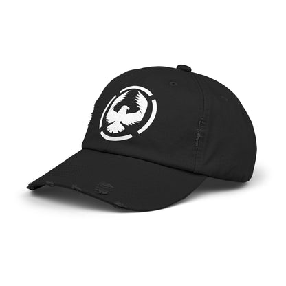 The Calvary Academy Vintage Eagle Distressed Cap – White Logo Edition