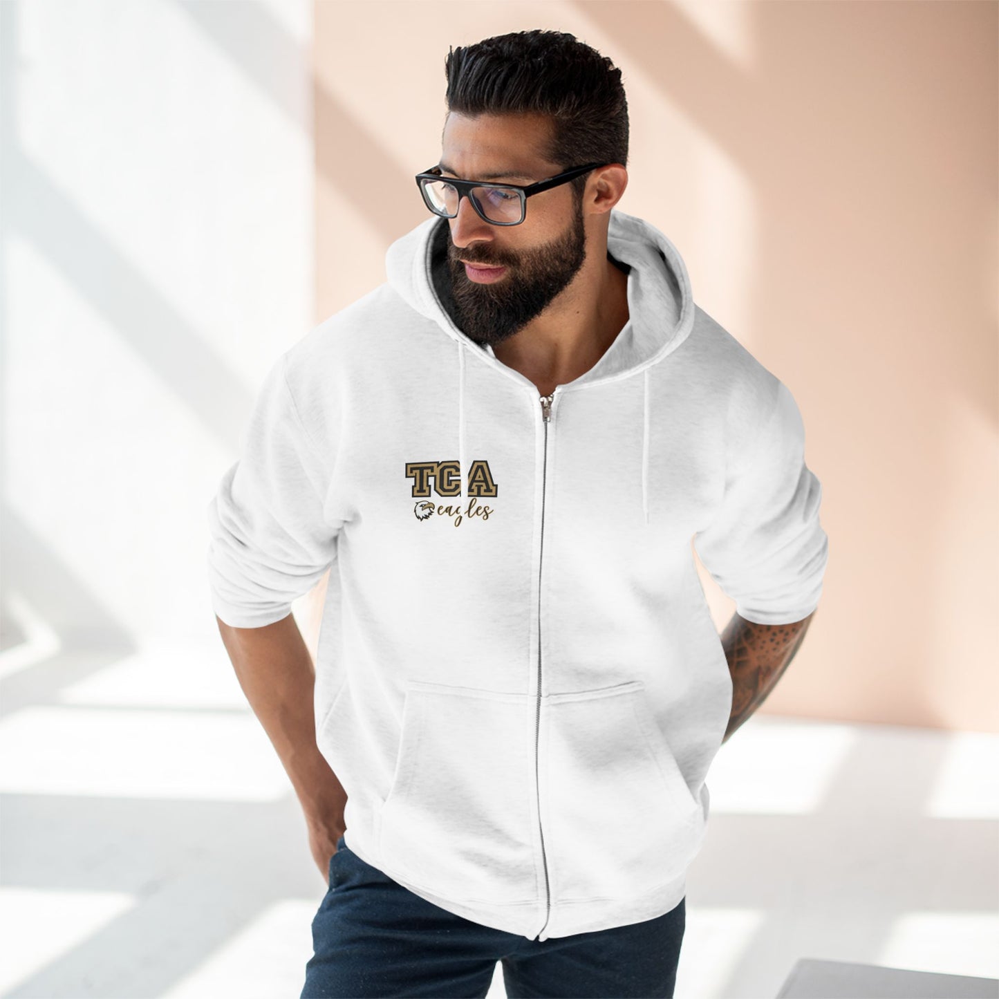 TCA Eagles Zip Hoodie — Lightweight School Spirit Full-Zip Hoodie