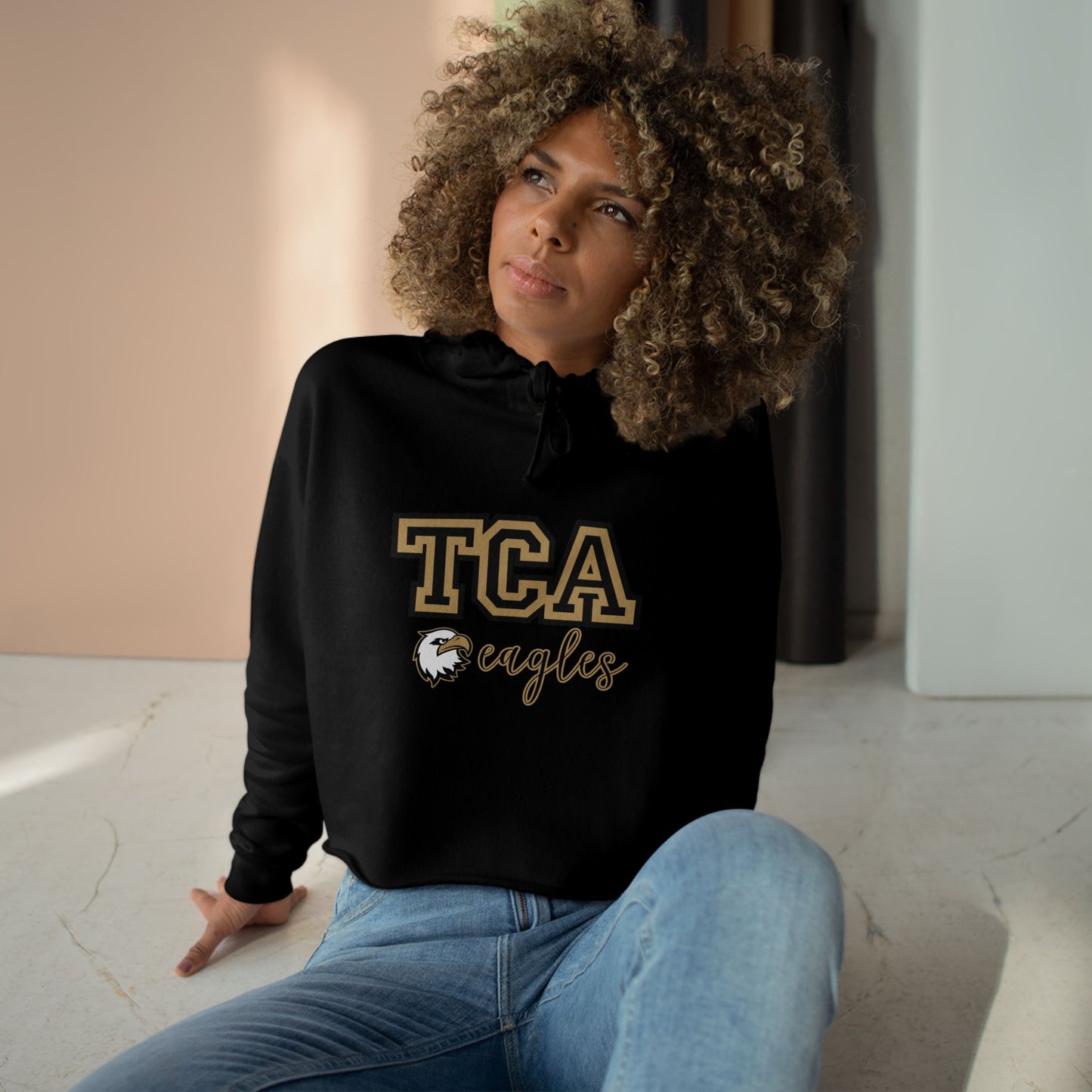 TCA Eagles Women's Cropped School Spirit Hoodie