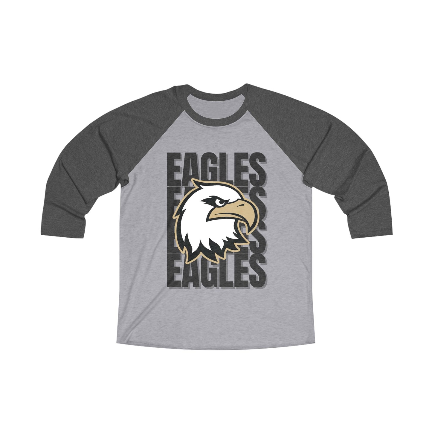 TCA Eagles Raglan Tee — Graphic 3/4 Sleeve Baseball Shirt